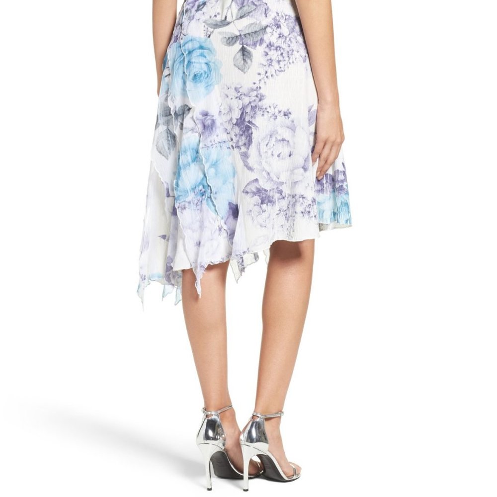 KOMAROV New Print Asymmetrical Hem Dress & Shawl SET Gown+Scarf  Petite XL 🎉HP - Picture 9 of 12